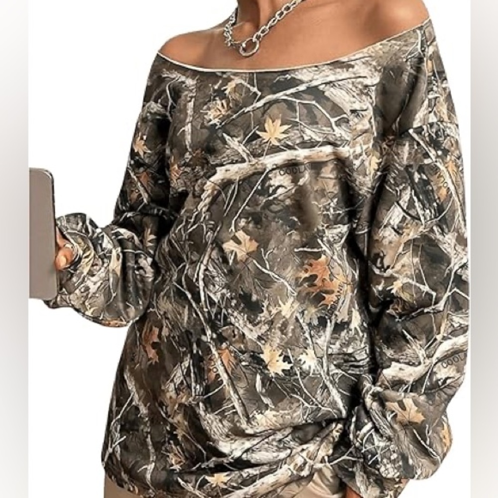 NWOT Camouflage Long Sleeve Shirt